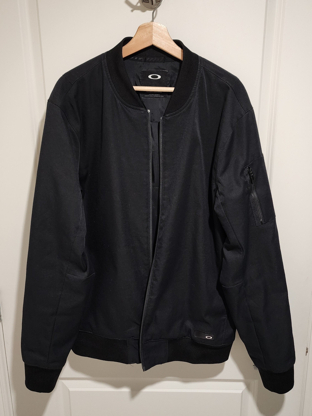Oakley Black Men's Bomber Jacket with Subtle Logo